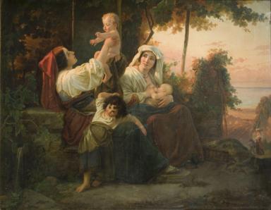Dimensions taken from  C.M. Kauffmann, <i>Catalogue of Foreign Paintings, II. 1800-1900</i>,  London, Victoria and Albert Museum, 1973