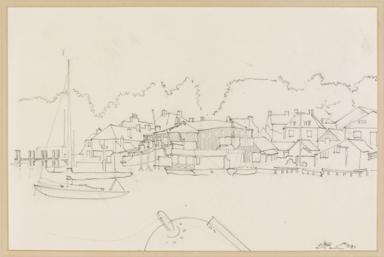 Taken from 'Catalogue of Drawings in the "Recording Britain" Collection given by the Pilgrim Trust to the Victoria and Albert Museum' published by the Victoria and Albert Museum, Prints, Drawings and Paintings Department, 1951, and converted from inches to centimetres.