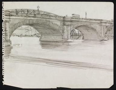 Taken from ‘Catalogue of Drawings in the “Recording Britain” Collection given by the Pilgrim Trust to the Victoria and Albert Museum’ published by the Victoria and Albert Museum, Prints, Drawings and Paintings Department, 1951, and converted from inches to centimetres.