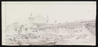 Taken from ‘Catalogue of Drawings in the “Recording Britain” Collection given by the Pilgrim Trust to the Victoria and Albert Museum’ published by the Victoria and Albert Museum, Prints, Drawings and Paintings Department, 1951, and converted from inches to centimetres.